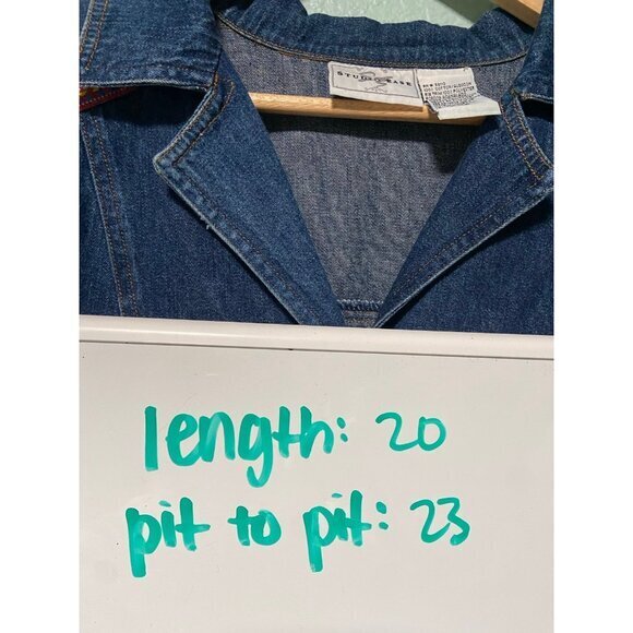 Vintage Studio Ease Women's Denim Long Sleeve Jacket Top Size 14 - Picture 7 of 7